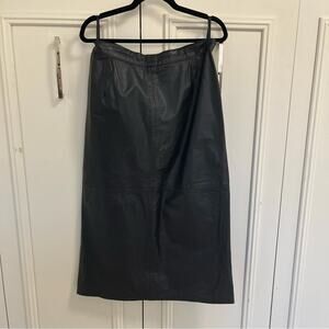 Black Leather Skirt Goth Minimalist
